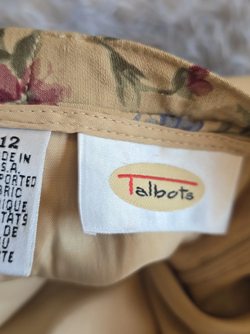 Talbots Vintage Floral Midi Skirt Size 12